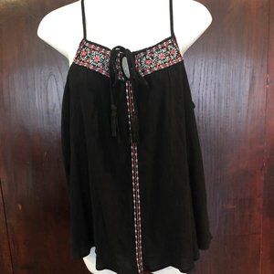 Boho Black Tank Top
